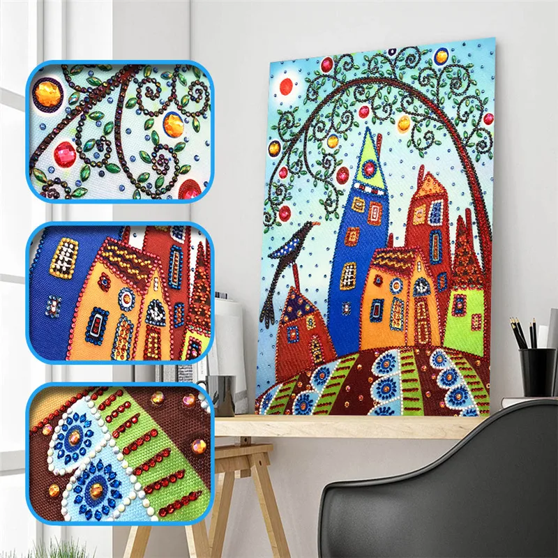 

New special shape diamond painting cartoon animal modern pattern DIY 5D part drill cross stitch kit crystal art