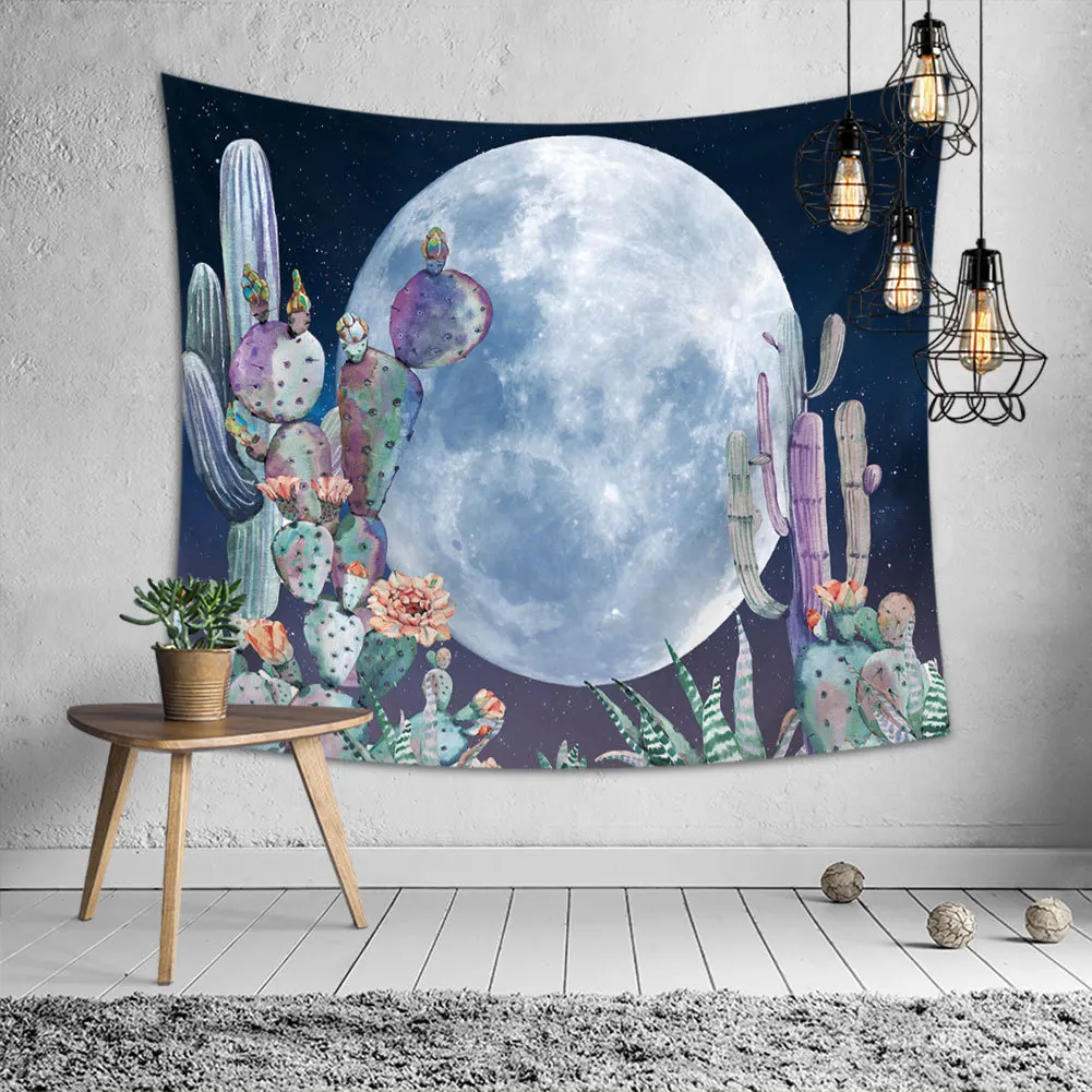 

Original Cactus Month Sun Digital Printing Wall Tapestry Paintings Tablecloths Beach Towels Sheet Bedding Sofa Large Cover