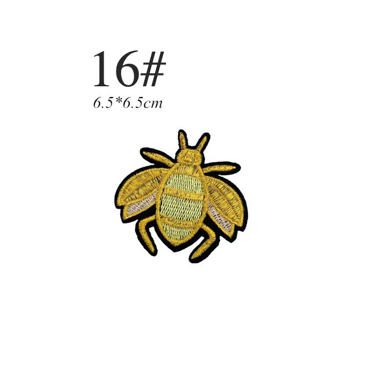 Шмель пчела, пчела, божья коровка, железная нашивка, пчела, насекомое, вышитые нашивки для одежды, нашивки, Аппликации, блестки, сделай сам, брошь из бисера - Цвет: A 16