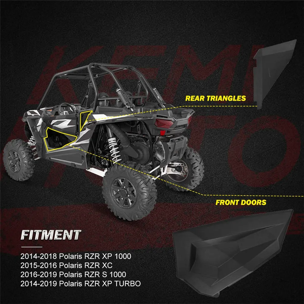 KEMIMOTO Lower Door Panel Inserts for Polaris RZR 900 50 Trail 2015-2018