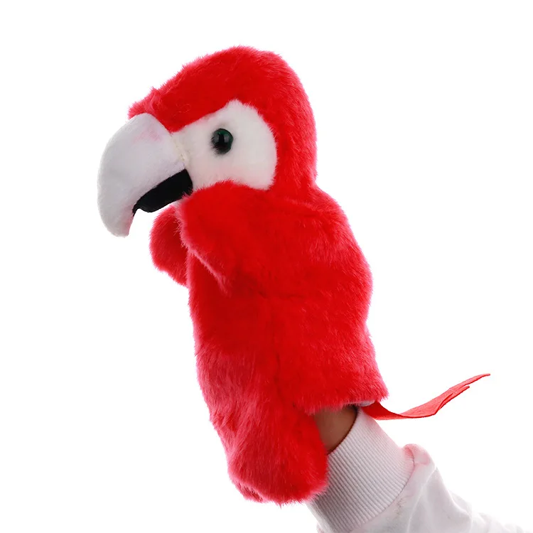 

25CM plush toy hand puppet parrot model doll
