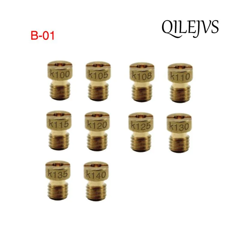 10pcs/set Main Jet For PWK OKO CVK Mikuni KOSO Motorcycle Carburetor Vice Injectors Nozzle Size 100-140 | Автомобили и мотоциклы