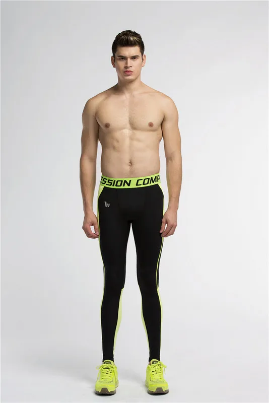 Мужские компрессионные штаны для бега, спортивные штаны для бега, трико для баскетбола, спортзала, длинные штаны для фитнеса, обтягивающие леггинсы, брюки - Цвет: 6