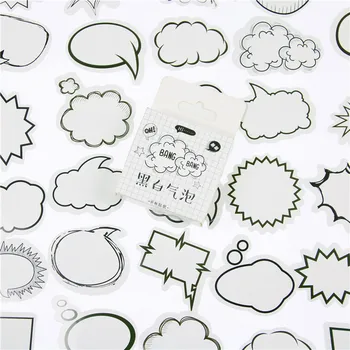 

45PCS/box Creative Dialog Box Album Paper Lable Stickers Crafts And Scrapbooking Decorative Lifelog Sticker Cute Stationery