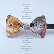 ORINERY дизайнерский галстук-бабочка с принтом кошки модный мужской галстук высокого качества ручной работы милый галстук-бабочка аксессуары для свадебного платья