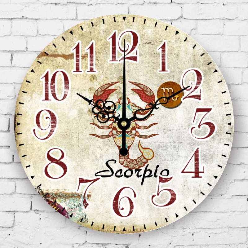 Scorpio Cartoon Dekorative Wanduhr Safe Und Leise Kinderzimmer Dekoration Wanduhr Kinder Schlafzimmer Dekor Uhr Wand Geschenk Clock Safe Wall Clock Safewall Clock Aliexpress