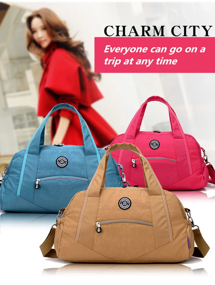 Новые Нейлоновые женские сумки через плечо женская сумка на плечо Упаковка Кубики дорожные сумки для переноски багажа на колесах