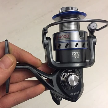 

YUMOSHI 12+1 Ball Bearing Aluminum Left/Right Metal Handle Non-gap Fishing Spinning Reel Max Drag 9KG Carp Fishing Spinning Reel