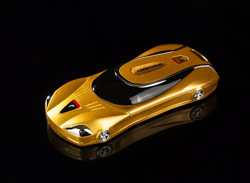 Newmind F1+ русская двойная sim-карта Бар Мобильный телефон роскошный маленький размер мини Спорт крутой супер модель автомобиля мобильный телефон - Цвет: Золотой