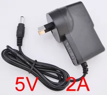 50 PCS 5V2A AC 100 V-240 V Conversor Adaptador DC 5 V 2A 2000mA fonte de Alimentação AU 2 Plug DC 5.5mm x 2.1mm