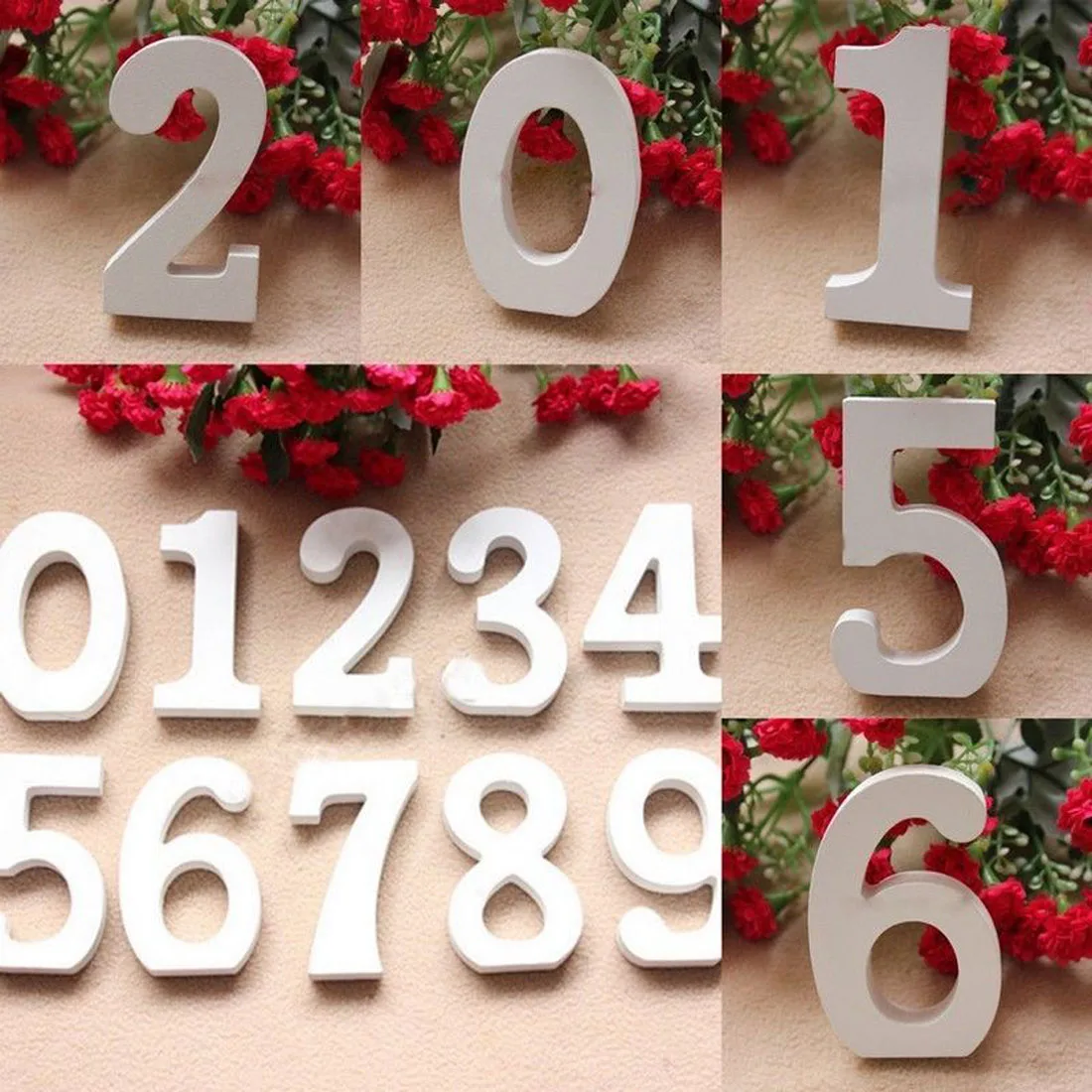 New White Wood Wooden Letter Wedding Party Birthday Xmas Home Garden Decoration