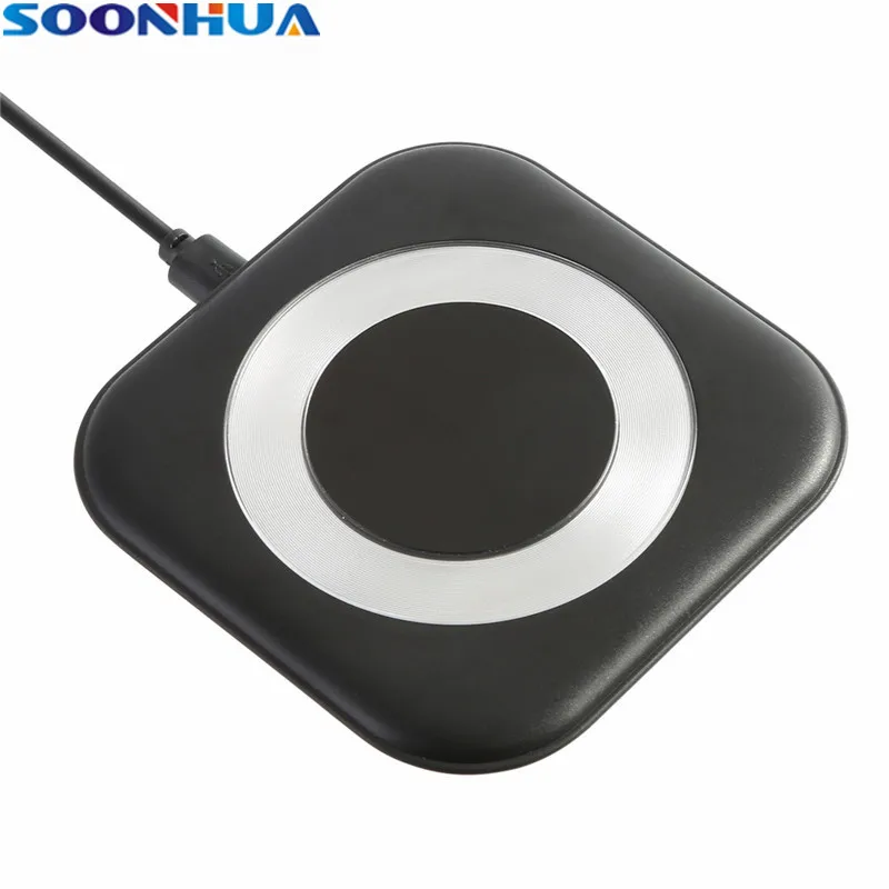 

SOONHUA ABS 10W Fast Wireless Charging Adapter Temperature Control Indicator Light Charger Compatible With QI Standard Devices