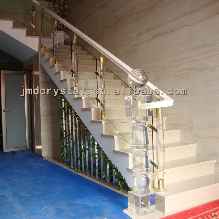 Crystal Glass Stairs Railings Staircase Designs Indoor