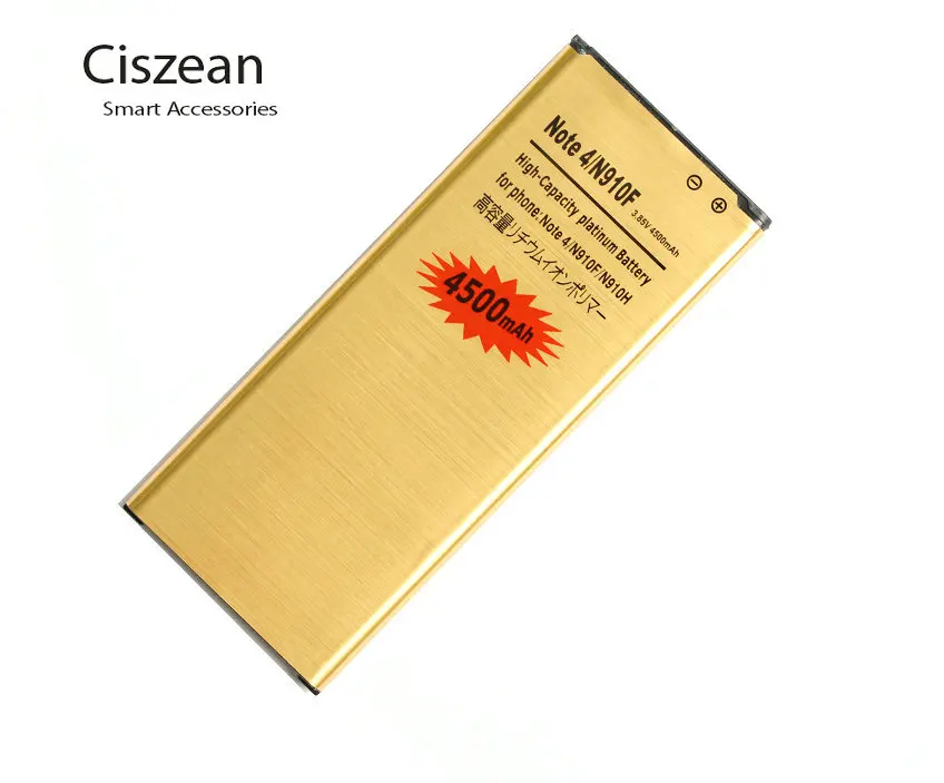 5 шт. золотой аккумулятор для Samsung Galaxy Note 4 IV N910F N910H N910S N910T N910V N910A N910 Фотоэлементы 4500