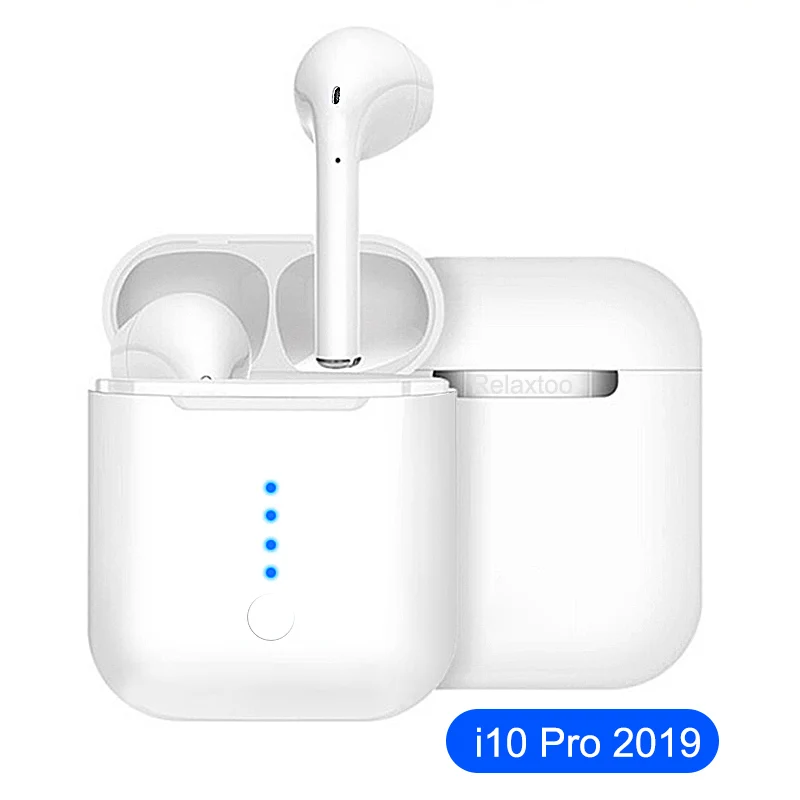 

New Tws i10 Pro Wireless Bluetooth Earphones Stereo Earbuds Handsfree Touch Control Headset Wireless Charging for All SmartPhone