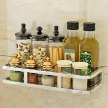 Кухонная полка, однослойная, 304, нержавеющая сталь, Полка для специй, настенная, подвесные принадлежности, стеллаж для хранения, стеллаж для хранения WF4091459