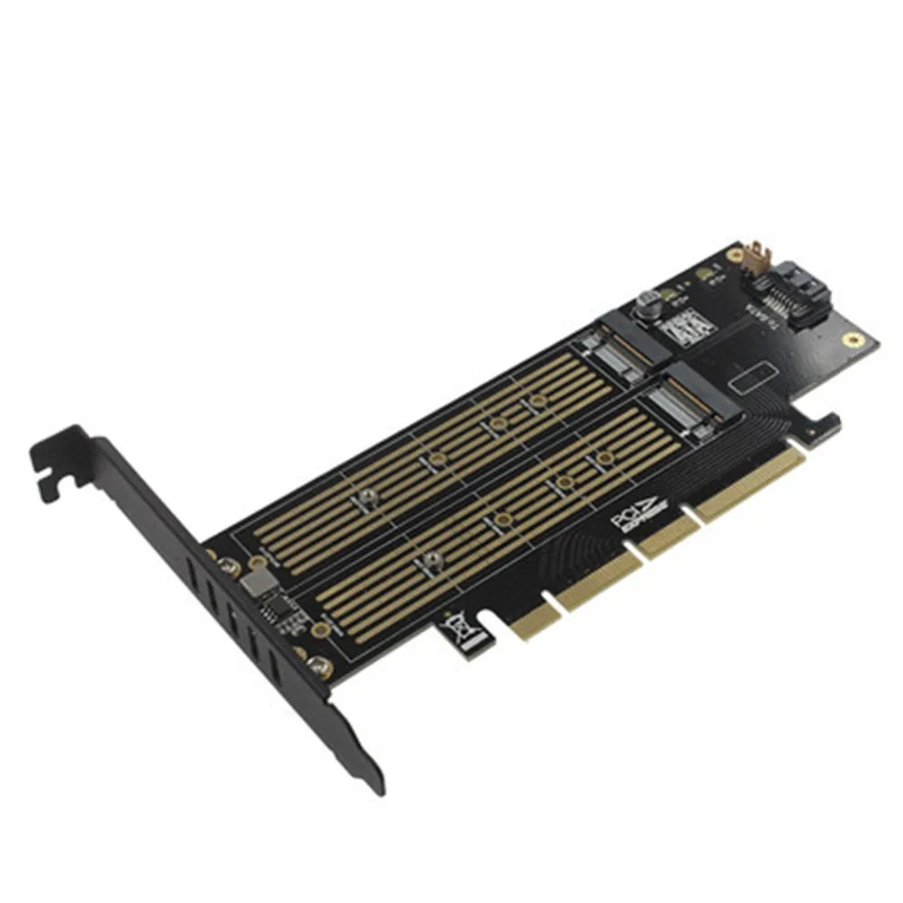 JEYI SK9 m.2 расширение NVMe адаптер NGFF поворот PCIE3.0 Вентилятор охлаждения SSD двойной добавить на карту SATA3 с вентилятором алюминиевая крышка емкости