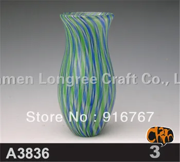 

A3836-Free Shipping Handmade Fine Colored Glass Hurricane Vases