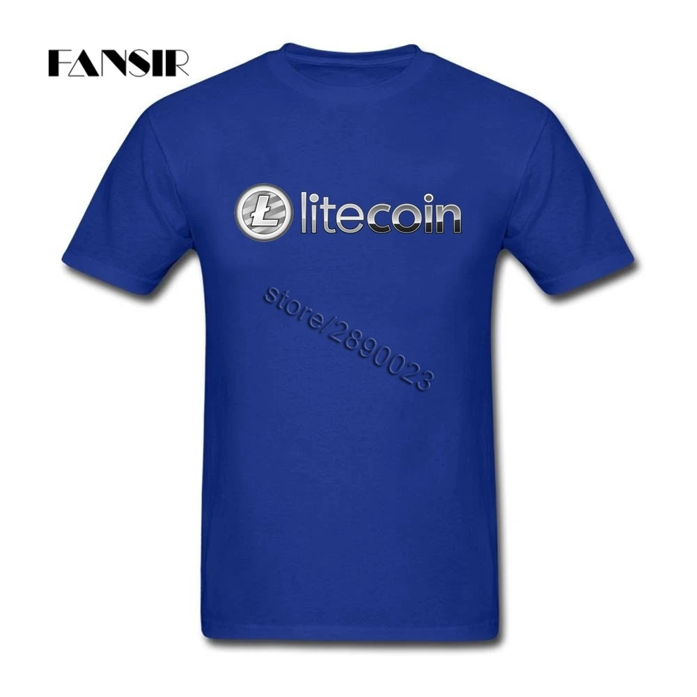 Мужская футболка большого размера Litecoin крутые футболки из 100% хлопка с коротким