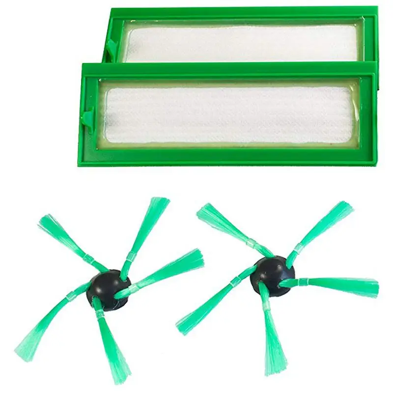 

New 2 Pcs / Lot Robot Vacuum Cleaner Parts for Vorwerk Kobold VR200 VR200 Replacement HEPA Filter + 2 Side Brush