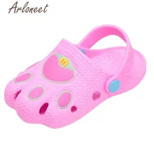ARLONEET/Обувь для маленьких девочек и мальчиков; пляжная обувь с рисунком в виде лап из мультфильма; повседневные Сабо; непромокаемые сапоги; вечерние туфли для детей; обувь для девочек