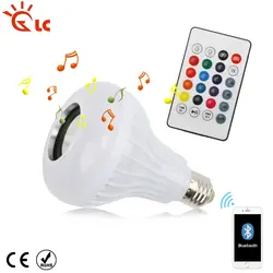 E27 Smart LED лампы беспроводной RGB лампы Bluetooth лампада динамик Lamparas RC ампулы 85 В-265 В Bombillas свет воспроизведение музыки