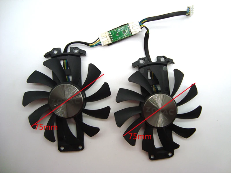 

FreeShipping 2pcs/lot GA81S2U 12V 0.38A 75mm 4Pin Apistek Cooler Fan For ZOTAC GTX960 4G PCI-EDC Graphics Card Fan