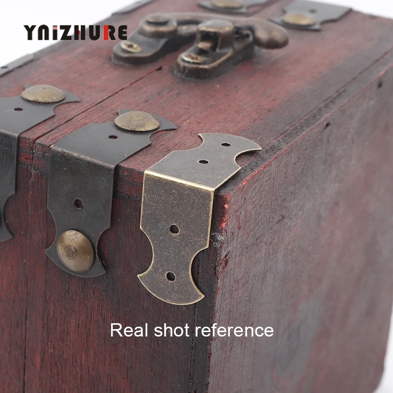 Vintage Luggage Case Box Corner,Flower Corners,Brackets Decorative,Furniture Decoration Box Corner,Bronze Tone,50Pcs