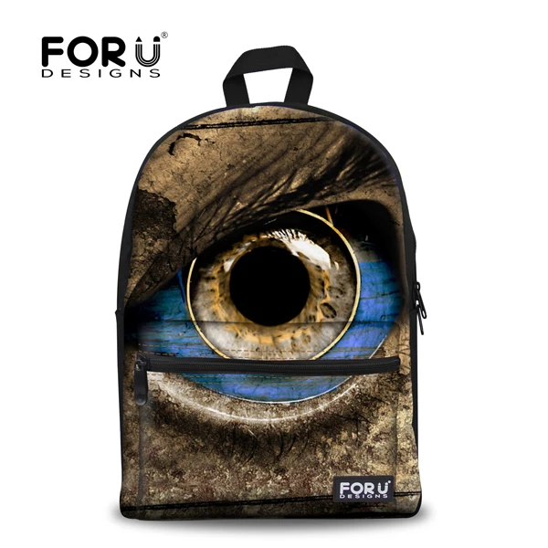 3D Big Eyes Pupil Printing Backpacks For Teenager Boys Girls Travel Men