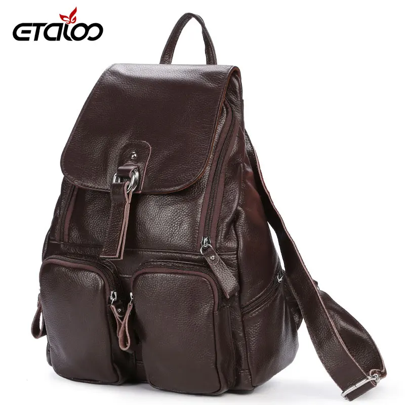 Vente Haute qualité femmes sac 2018 nouveau cuir femmes sac à dos première couche de cuir multi poches sac à dos