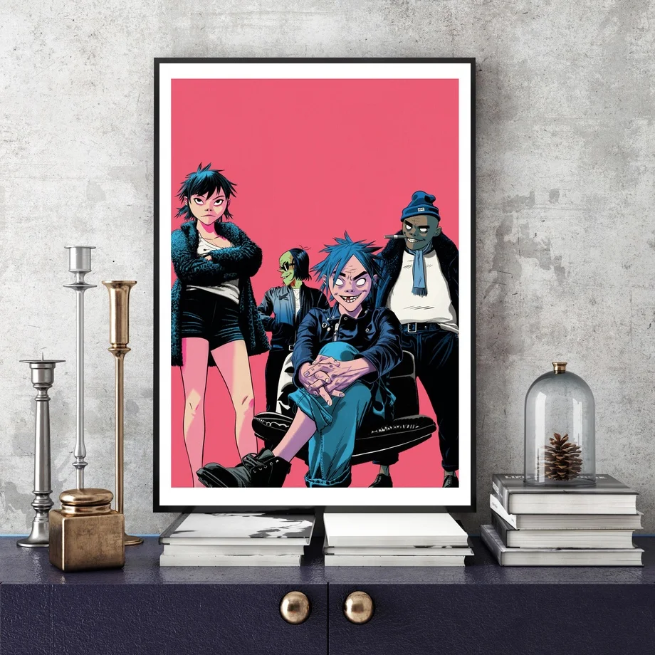 Теперь Gorillaz художественный плакат на холсте книги по искусству принт настенные панно для гостиная без рамки
