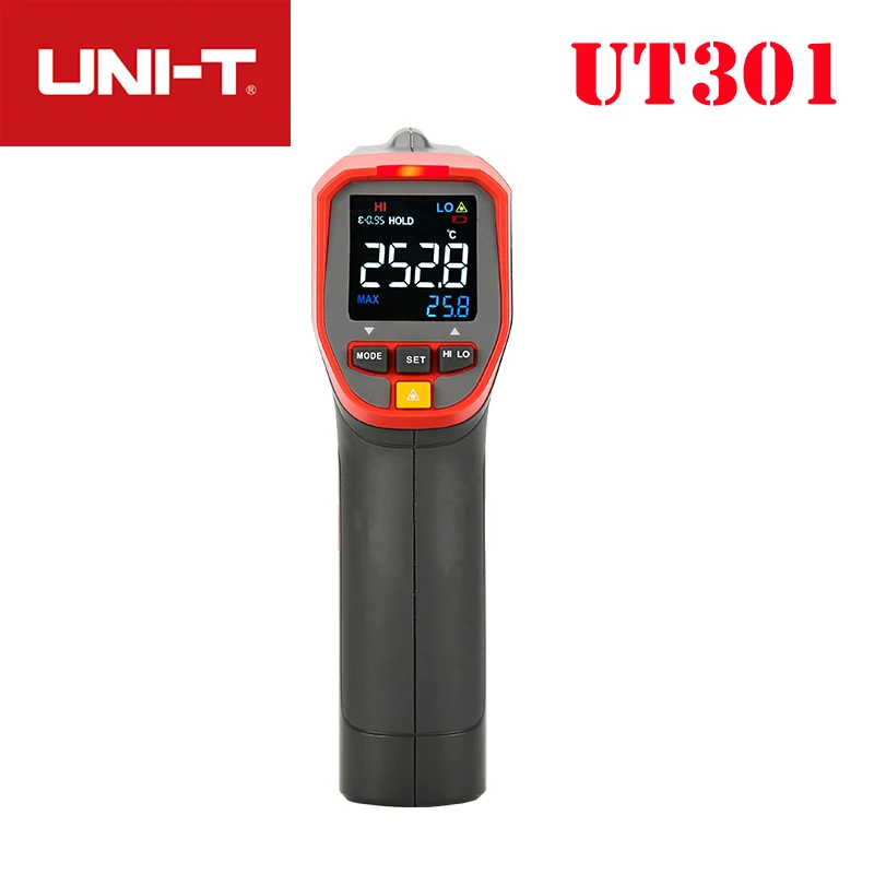 UNI-T пирометр инфракрасный UT301A UT301C лазерный инфракрасный ИК-термометр пистолет Цифровой Термометр наружный Бесконтактный ИК-термометр