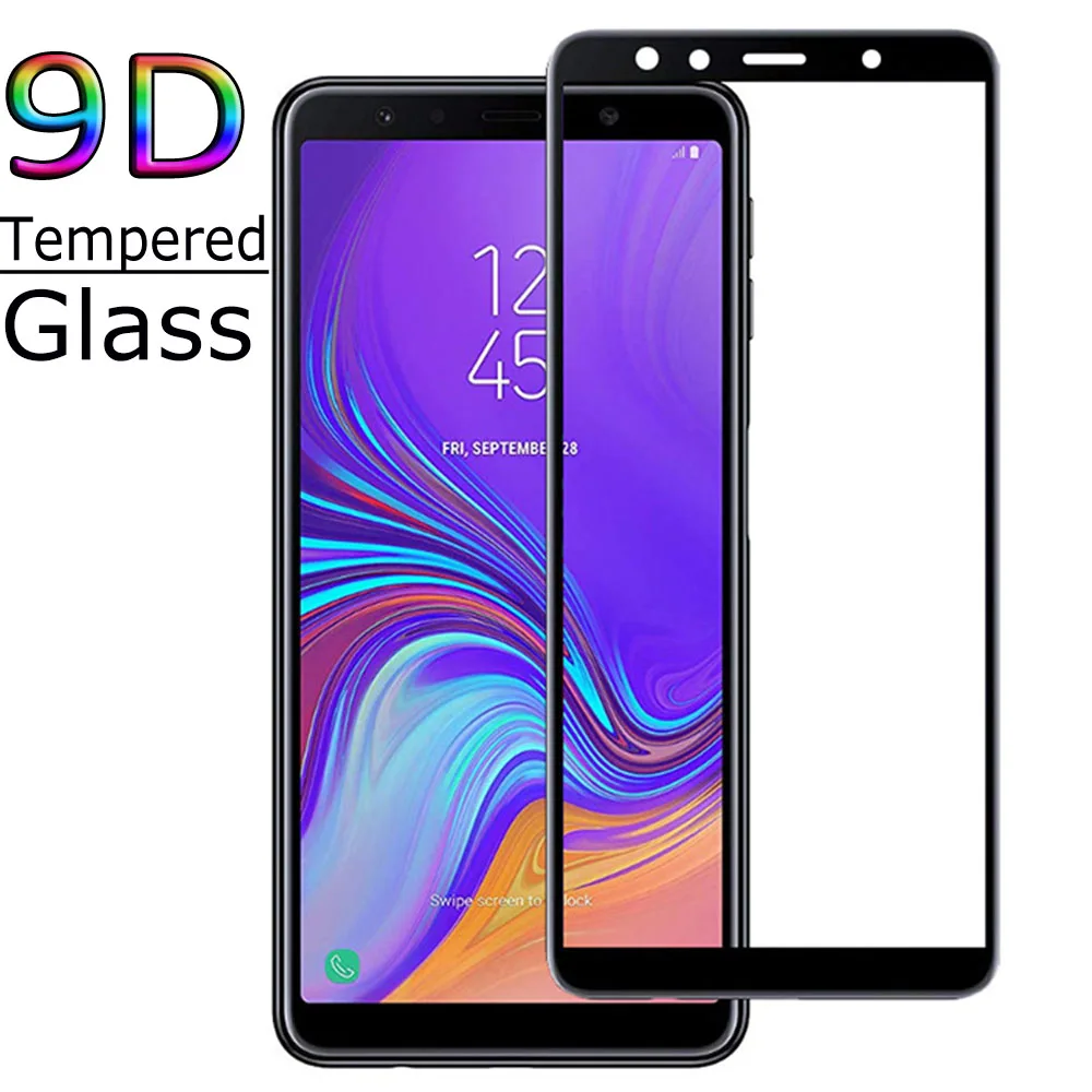 

9D Tempered Glass For Samsung Galaxy A7 2018 Screen Protector J4 J6 J8 A6 A8 Plus A9 Protective Film On Samsung A7 2018 Glass