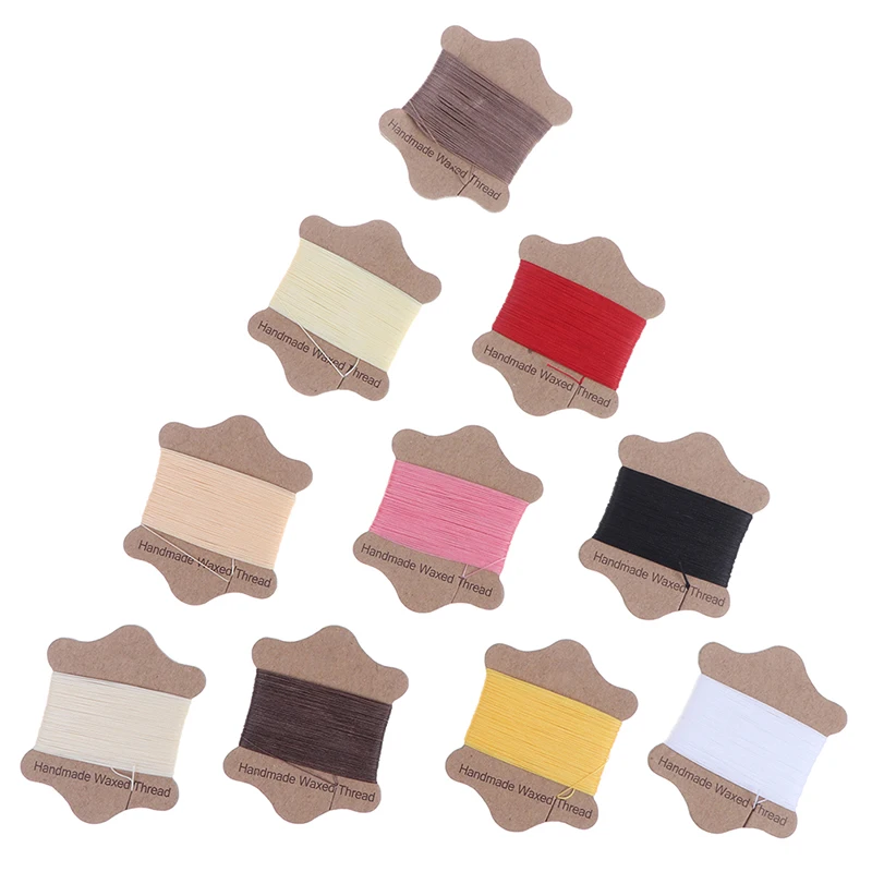 

20/Roll Handmade Flat Waxed Sew Wax line Thread Cord Hand Stitching For DIY Leather Sewing Thread Sewing Craft Tool