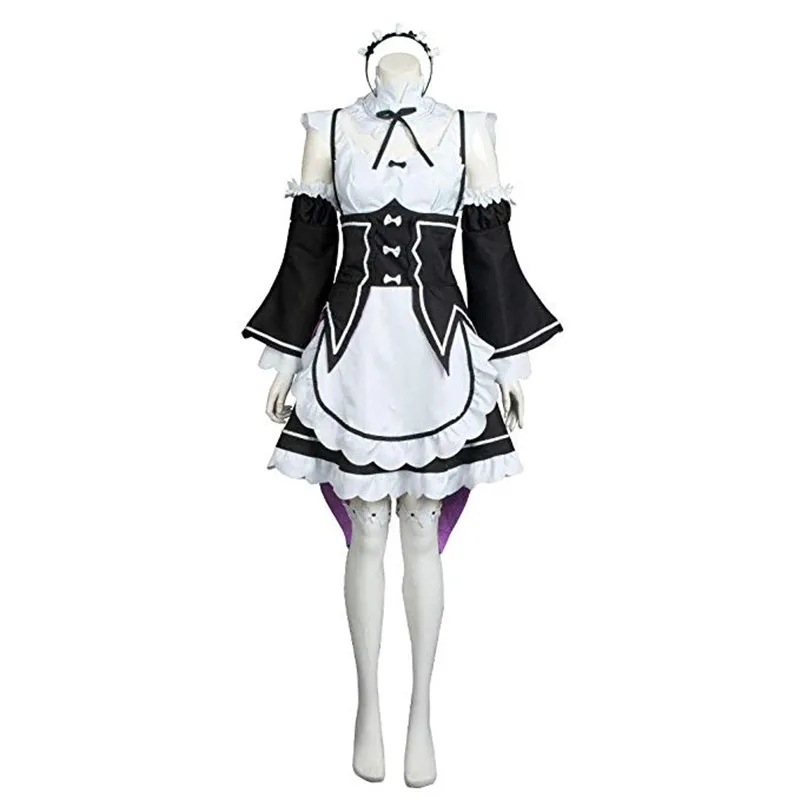 Аниме косплей костюмы Re Zero Kara Hajimeru Isekai Seikatsu Ram u RAM Remu REM платье для девушек и женщин