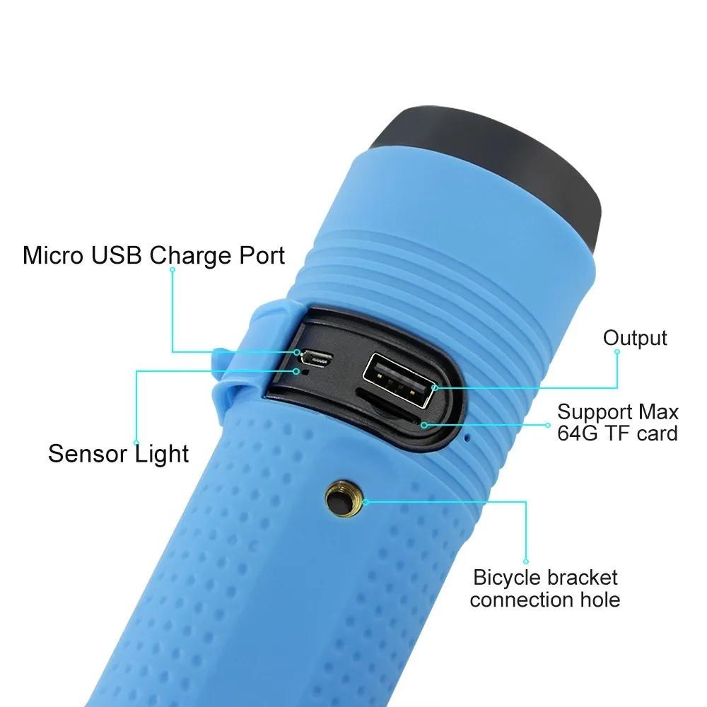 CHYI водонепроницаемый Bluetooth динамик открытый велосипед портативный сабвуфер бас беспроводной мини Колонка коробка FM вспышка портативное зарядное устройство в виде фонарика ПК