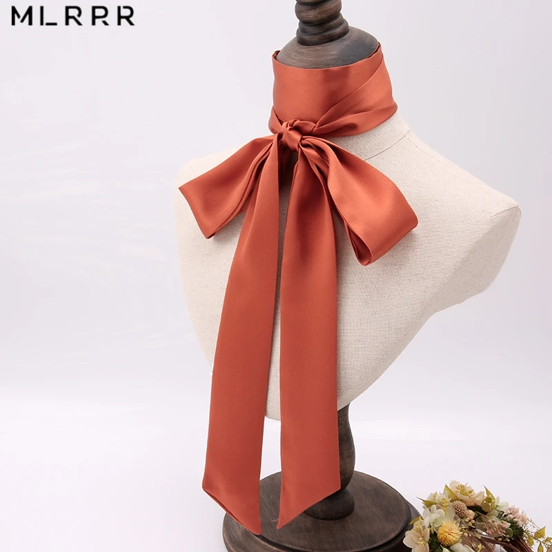 100% Silk Scarf for Women Luxury Solid Long Silk Scarves 2019 for Hairband-in Women&#39;s Scarves ...