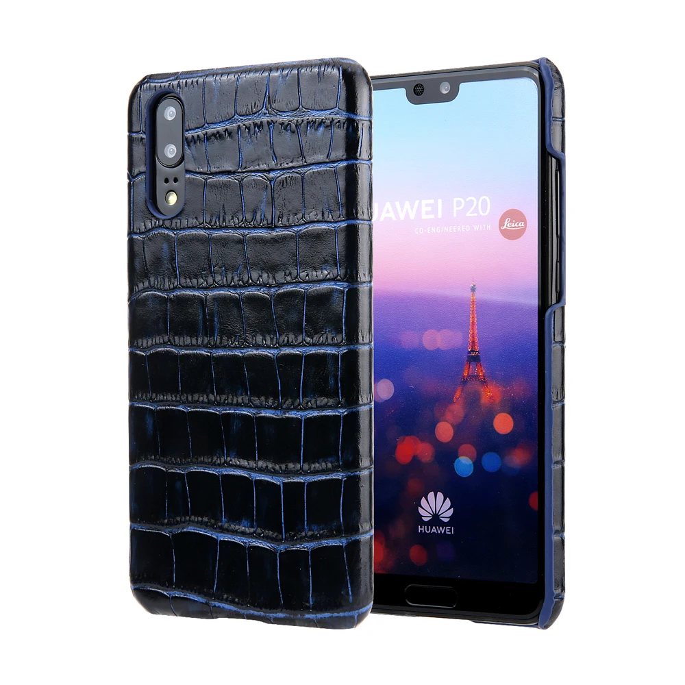 Luxury Genuine Leather Case for Huawei P20 Pro Case Crocodile Cowhide Pattern Fashion Cover for Huawei P20 Case P20 Plus P20+