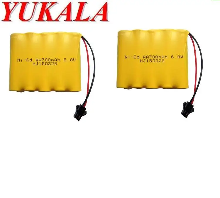 YUKALA 6.0V 700mAh N-CD AA Battery for RC car RC boat RC tank  Free shipping