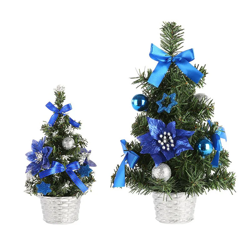 Рождественские Мини-елки 20 см-40 см, рождественские украшения, маленькая сосновая елка, размещенная на рабочем столе, рождественские праздничные украшения, Корабль из США