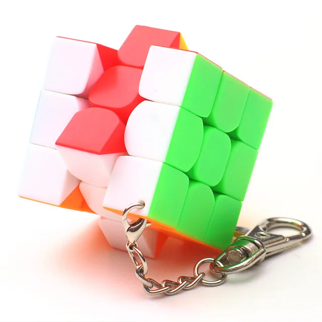MoYu Mofangjiaoshi 3cm 3.5cm 4.5cm Mini 3x3x3 Magic Cube KeyChain Professional Educational toys Key Ring cubo magico Puzzle 1