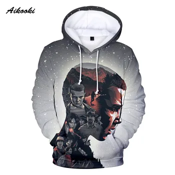 

hot sale Fashion Stranger Things 3D Hoodies in Boys/girls kPop Pullovers autumn winter Cool youth Hooded Tracksuits Game clothes