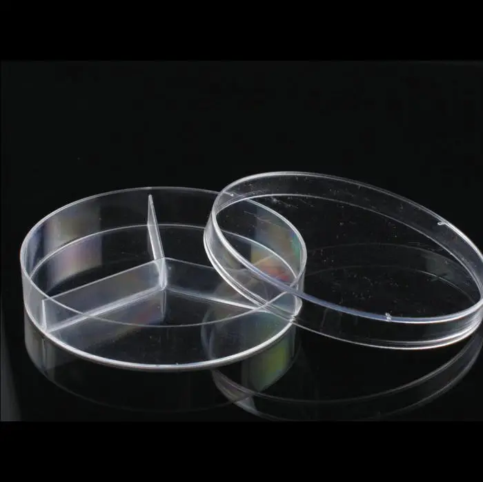 10pcs/set plastic petri dish with cover 90mm size three ventsin Petri Dish from Office & School