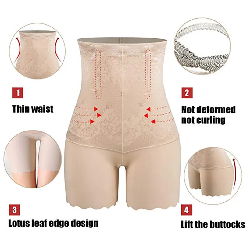 New Women High Waist Control Briefs Safety Pants Shapewear Panty Body Shaper Slim Tummy Underwear #E19 (7)