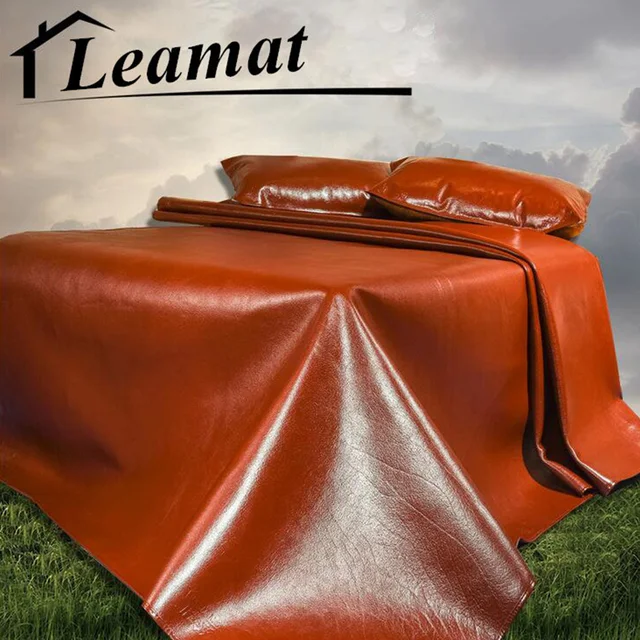 luxury brand leather summer super cool mat folding breathable sheets leather sheets