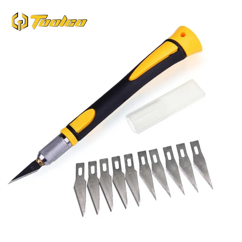 

Toolgo 11PCS/Set Non-Slip Engraving Knife Set Wood Paper Cutter Metal Handle Engraving Tools Set for Sculpting DIY