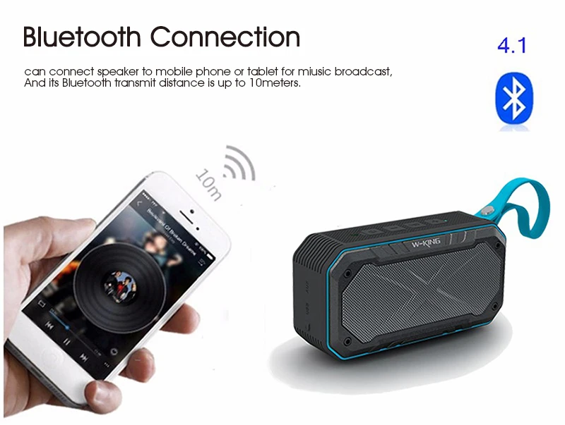 W-King S18 портативный водонепроницаемый Bluetooth динамик беспроводной NFC супер бас громкий динамик поддержка tf-карта радио динамик для велосипеда