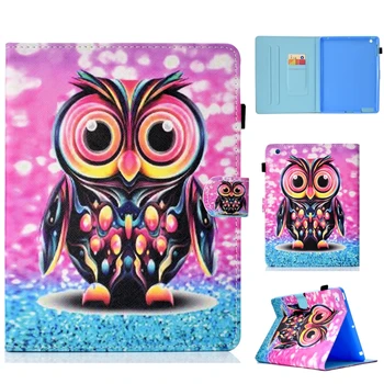 

Fashion Cartoon Case Cover For iPad 2/3/4 Funda Cases PU Leather Stand Shell