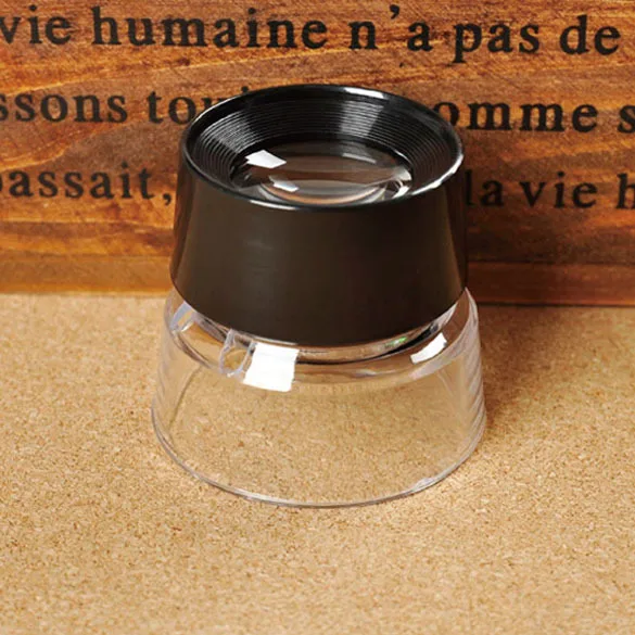 

55x40mm Portable Magnification 10X Magnifying Glass Magnifiers Microscope for Reading Jeweler Loupe Stamp Antique