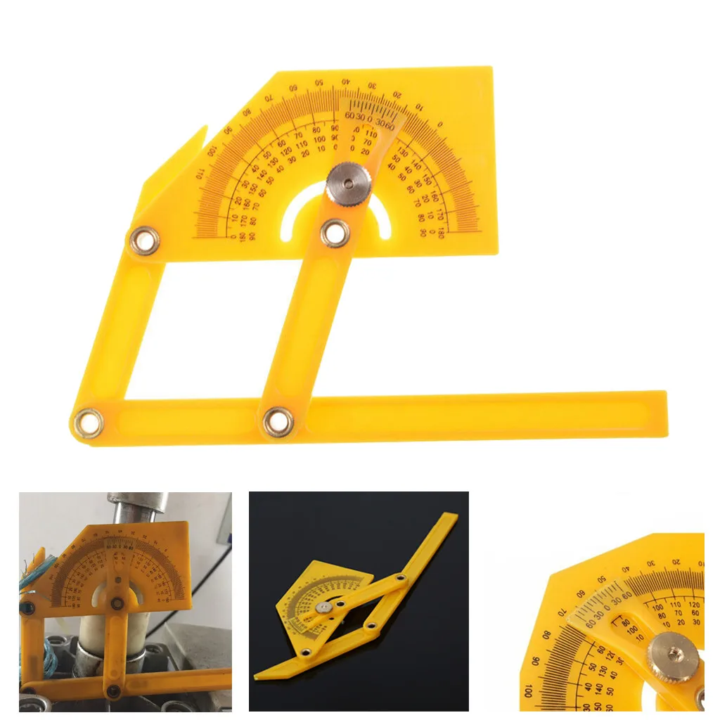 YH Portable 0-180 Degrees Angle Finder Plastic Protractor Goniometer Miter Gaug